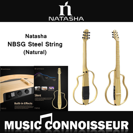 Natasha NBSG Steel String Silent Smart Guitar (NT)