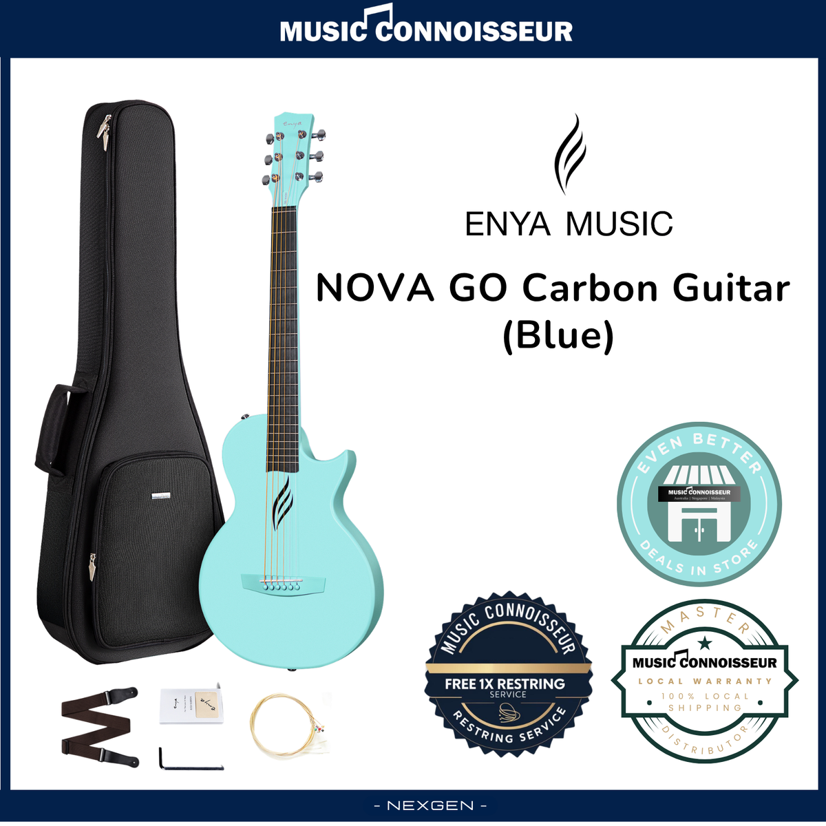 ENYA NOVA GO Carbon Guitar (Blue)