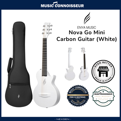 ENYA NOVA GO MINI Carbon Guitar (White)