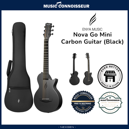 ENYA NOVA GO MINI Carbon Guitar (Black) – Music Connoisseur Singapore ENYA NOVA GO MINI Carbon Guitar (Black) – Music Connoisseur Singapore