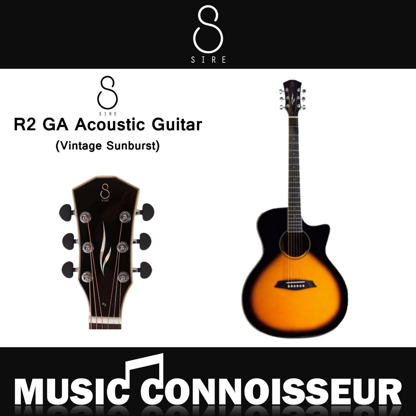 SIRE R2 GA Acoustic Guitar (Vintage Sunburst)