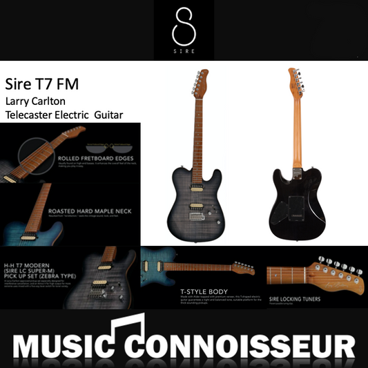 Sire T7 FM Larry Carlton Electric Guitar (Transparent Black)