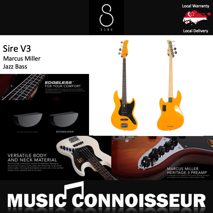 Sire Marcus Miller V3 4 Strings Bass (2nd Gen - Orange)