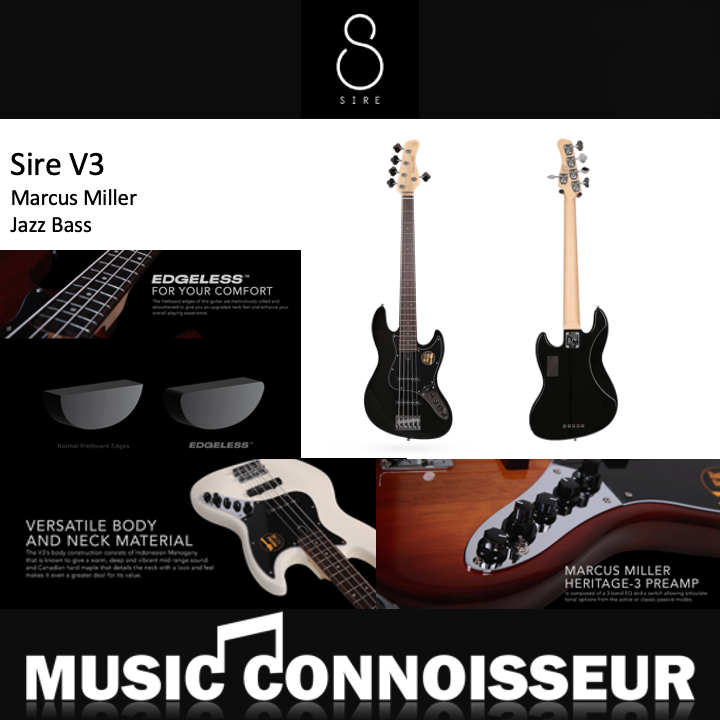 Sire Marcus Miller V3 5 Strings Bass (2nd Gen - Black)