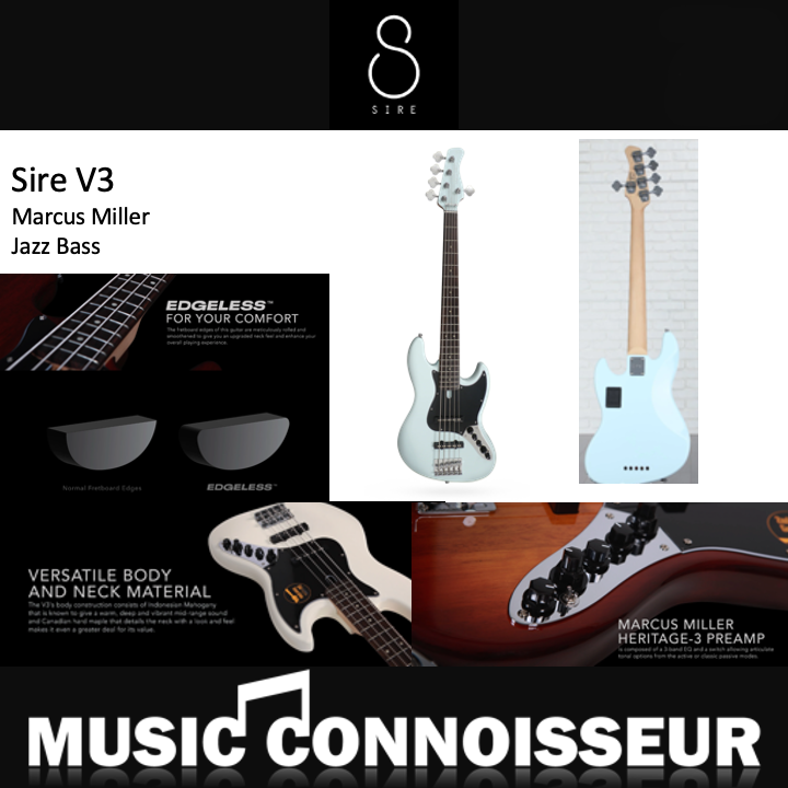 Sire Marcus Miller V3 5 Strings Bass (2nd Gen - Sonic Blue)