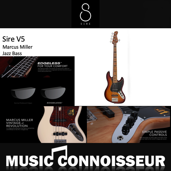 Sire Marcus Miller V5 Alder 5 Strings Bass (2nd Gen - Tobacco Sunburst)