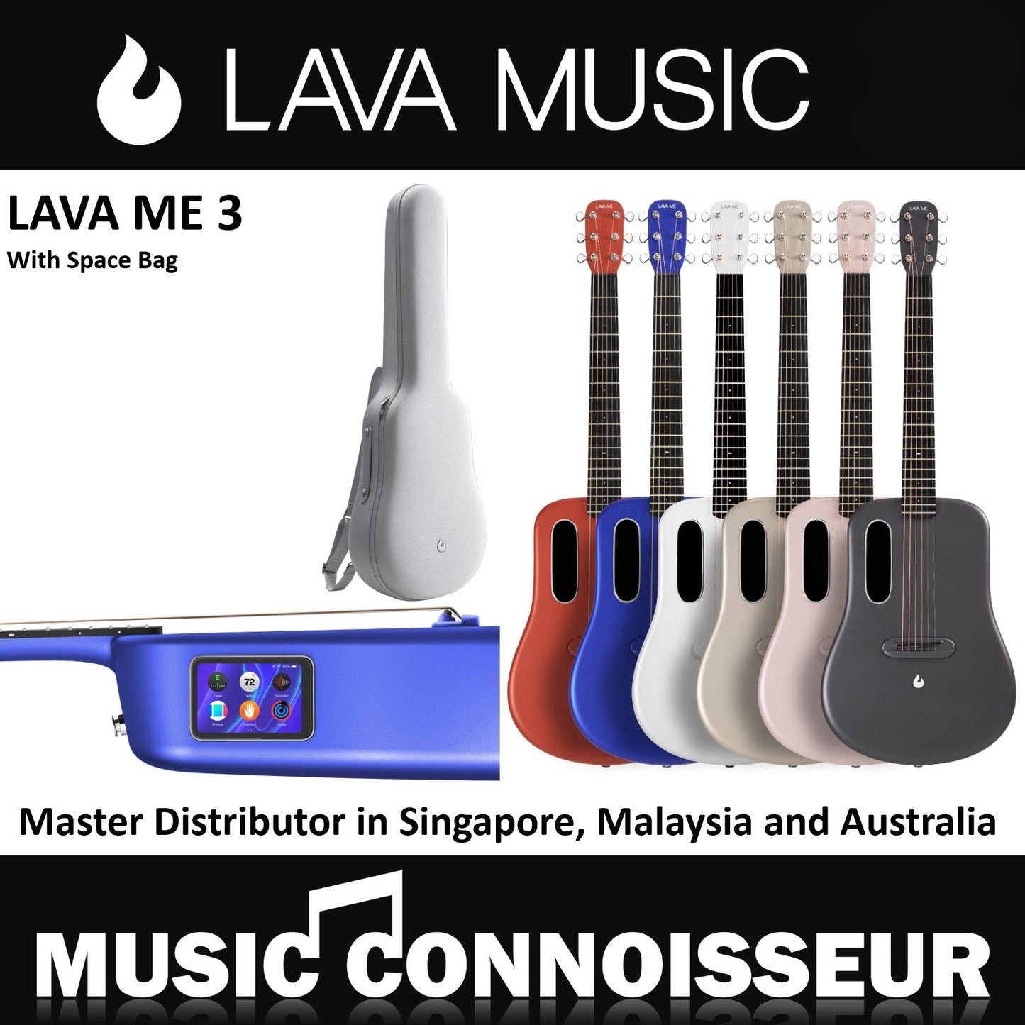 Lava Me 3 38" Smart Carbon Composite Guitar (Soft Gold)