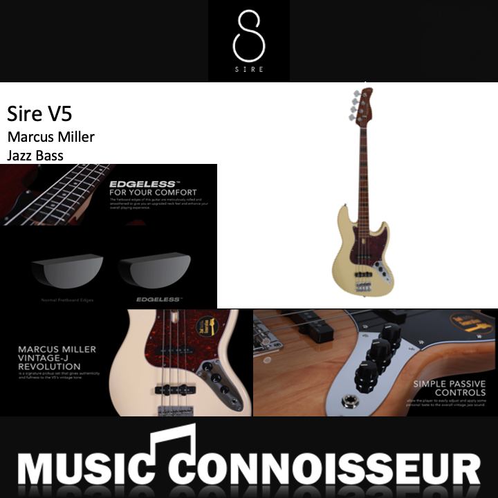 Sire Marcus Miller V5 Alder 4 Strings Bass (2nd Gen - Vintage White)