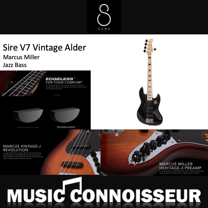 Sire Marcus Miller V7 Vintage Alder 5 Strings Bass (2nd Gen - Black)