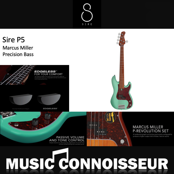 Sire Marcus Miller P5 Alder 5 Strings Bass (Mild Green)