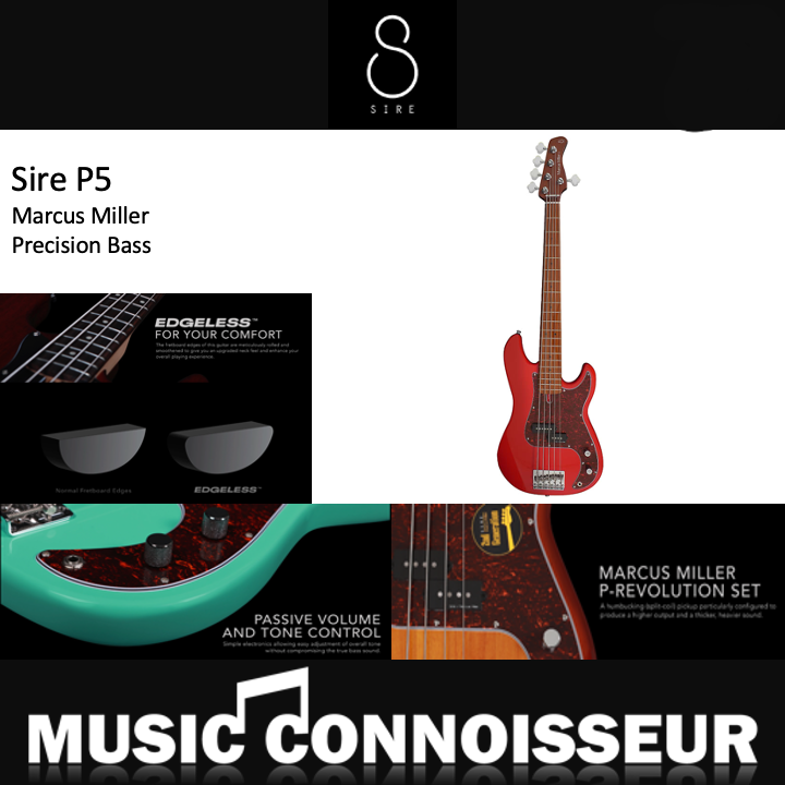 Sire Marcus Miller P5 Alder 5 Strings Bass (Dakota Red)