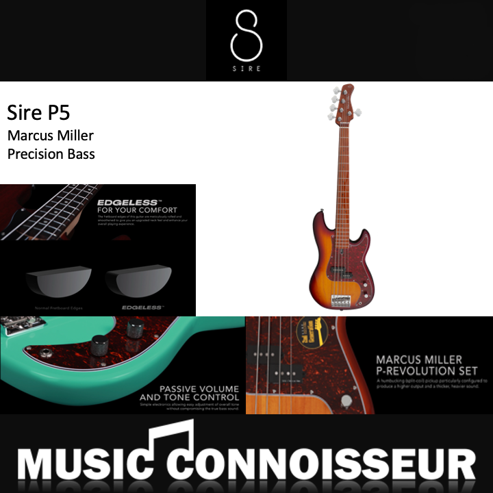 Sire Marcus Miller P5 Alder 5 Strings Bass (Tobacco Sunburst)