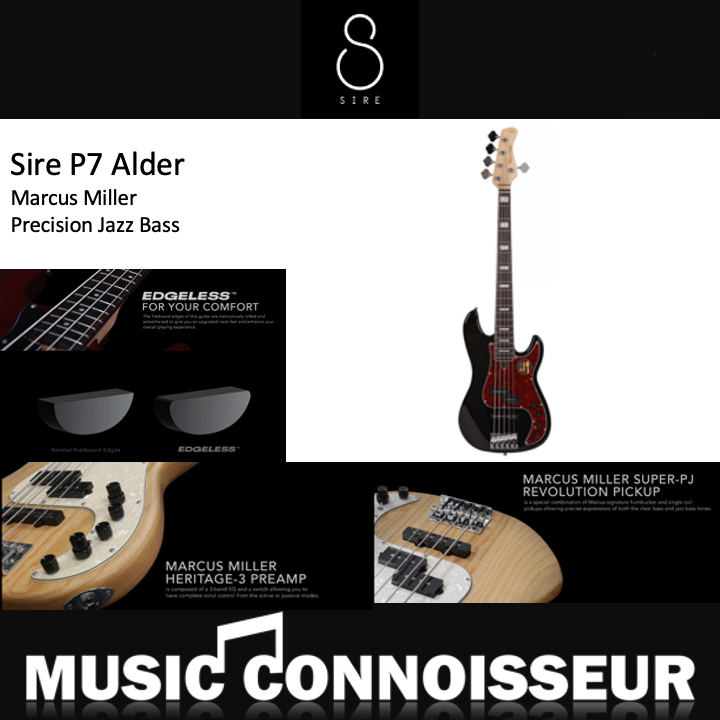 Sire Marcus Miller P7 Alder 5 Strings Bass (2nd Gen - Black)
