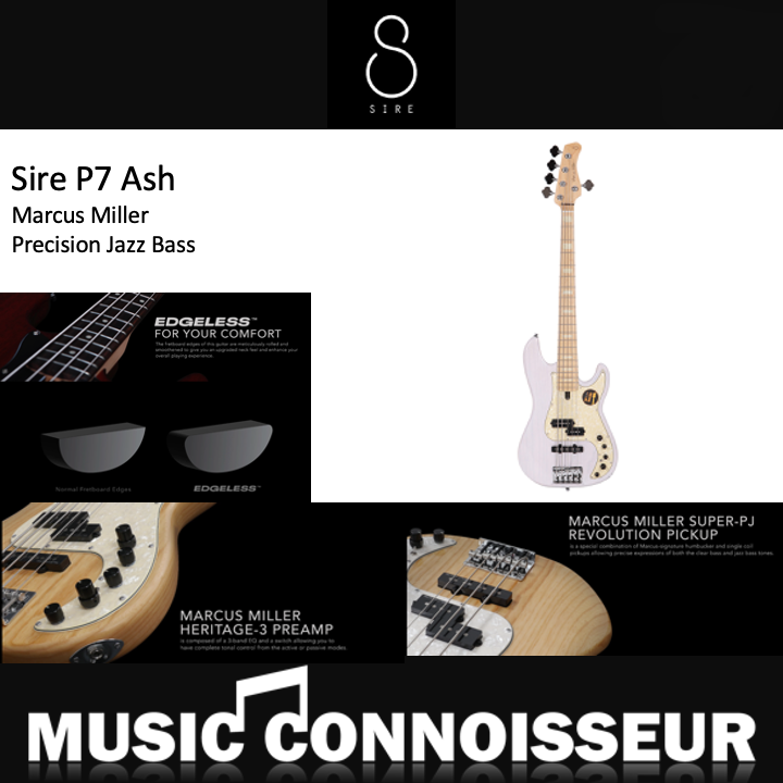 Sire Marcus Miller P7 Ash 5 Strings Bass (2nd Gen - White Blonde)