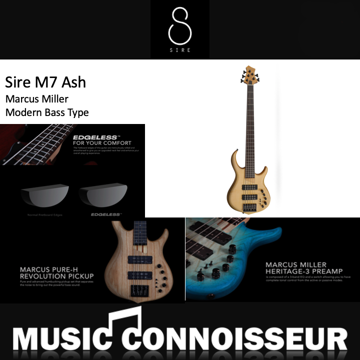 Sire Marcus Miller M7 Ash 5 Strings Bass (2nd Gen - Natural - Satin)