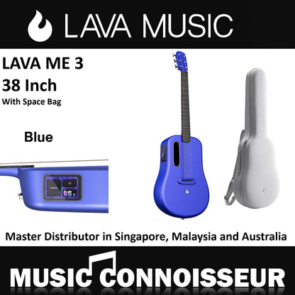 Lava Me 3 38" Smart Carbon Composite Guitar (Blue)