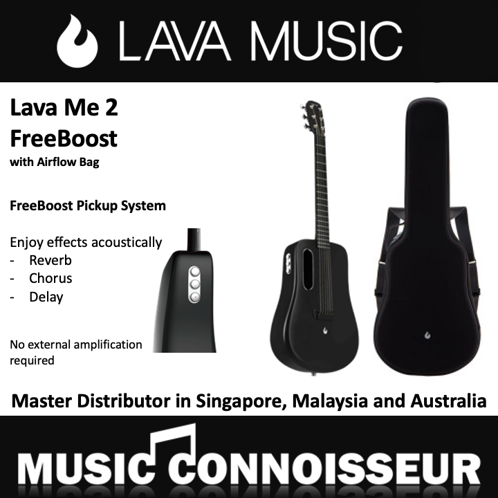 Lava Me 2 Carbon Composite Guitar with Freeboost System (Black)