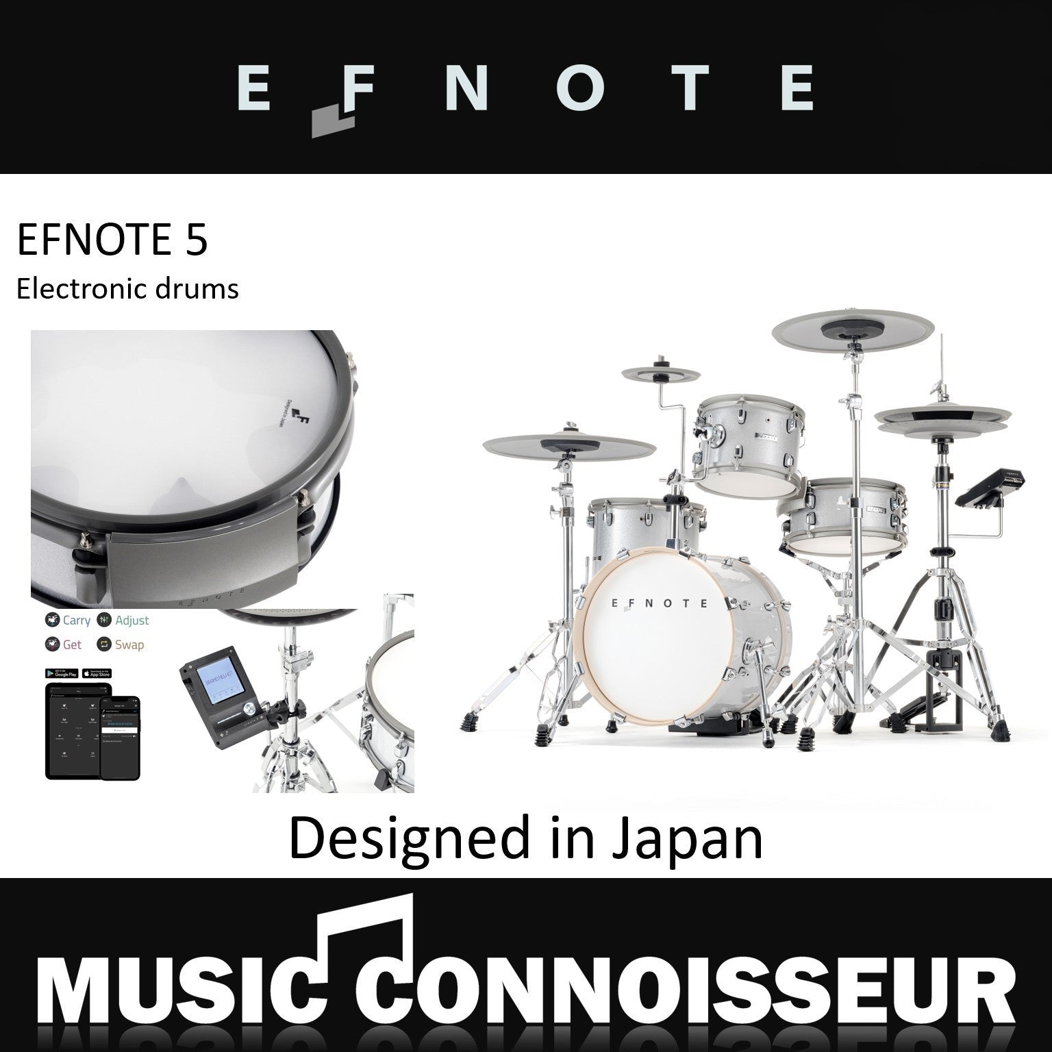 EFNOTE 5 Electronic Drum Kit – Music Connoisseur Singapore