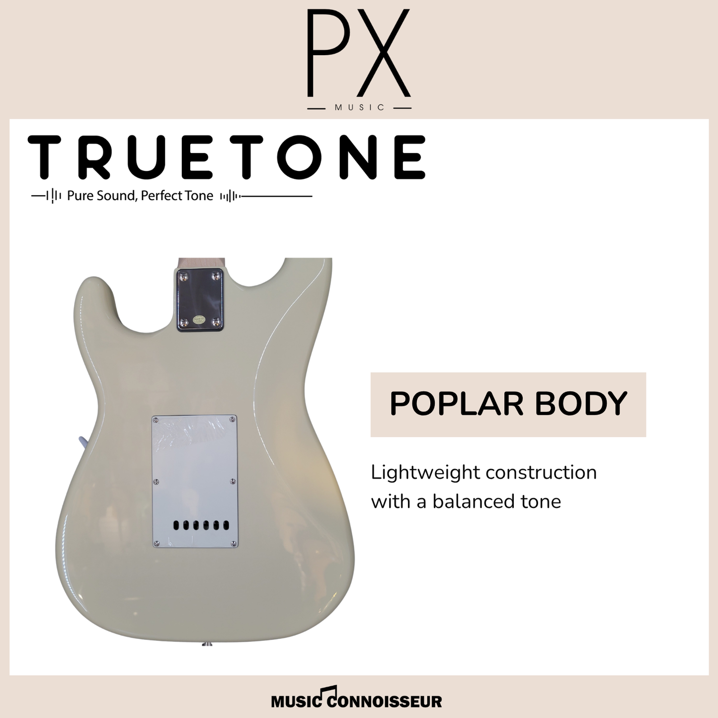 PX Allegro S-Style Electric Guitar (White)