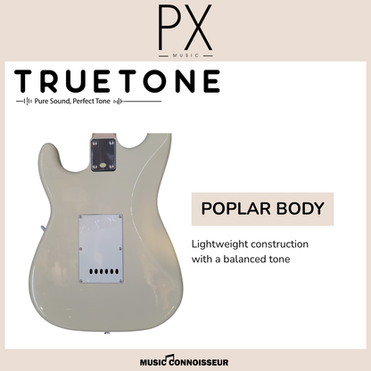 PX Allegro S-Style Electric Guitar (White)