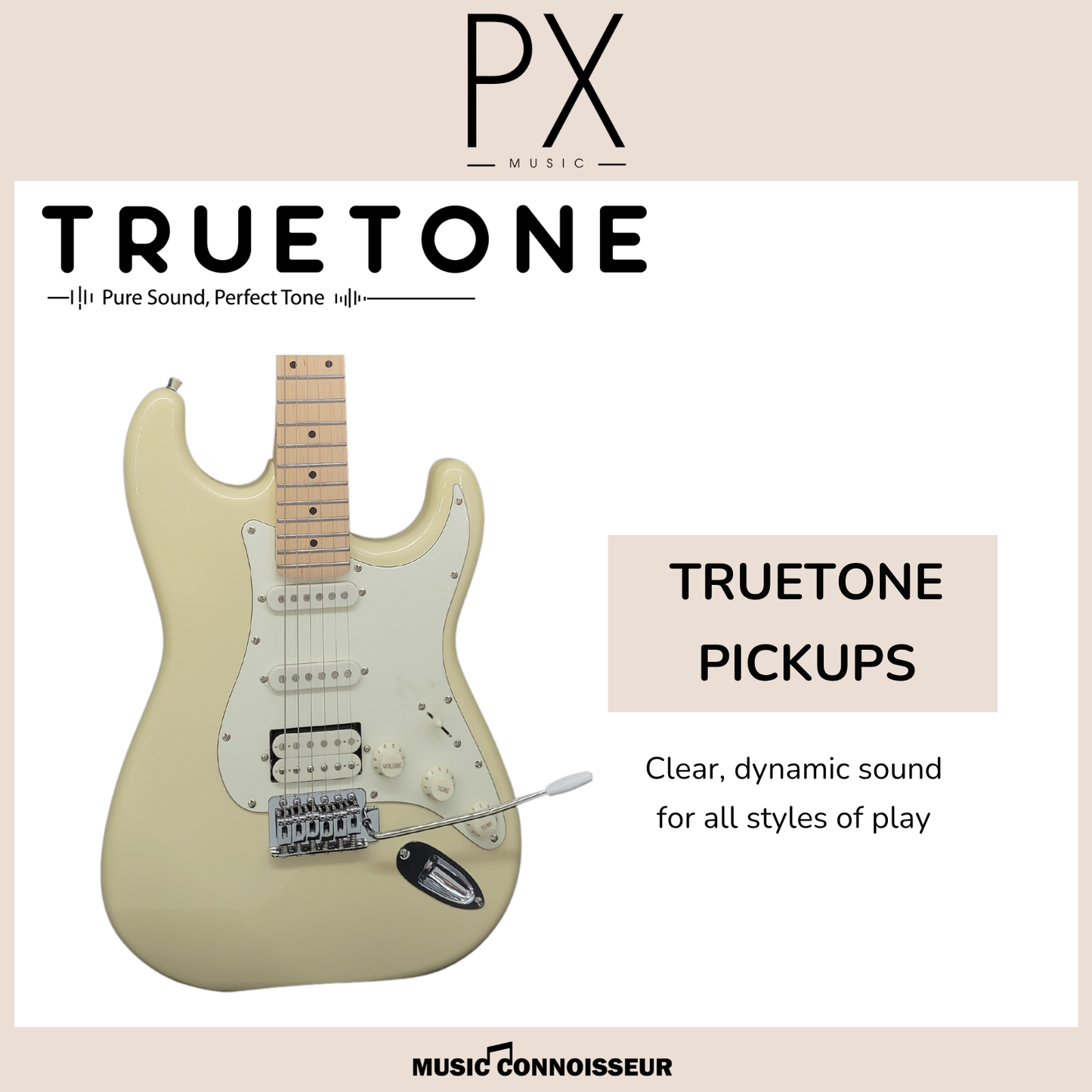 PX Allegro S-Style Electric Guitar (White)