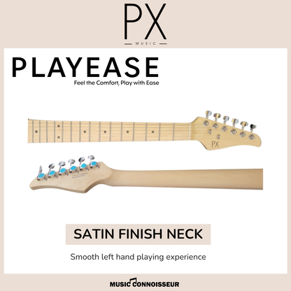PX Allegro S-Style Electric Guitar (Black)
