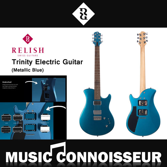 Relish Trinity Electric Guitar with Humbucker Pickup Set (Metallic Blue)