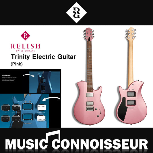 Relish Trinity Electric Guitar with Humbucker Pickup Set (Pink)