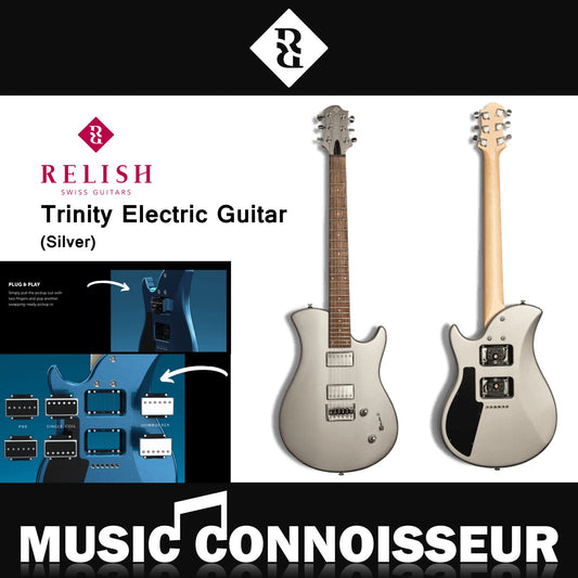 Relish Trinity Electric Guitar with Humbucker Pickup Set (Silver)