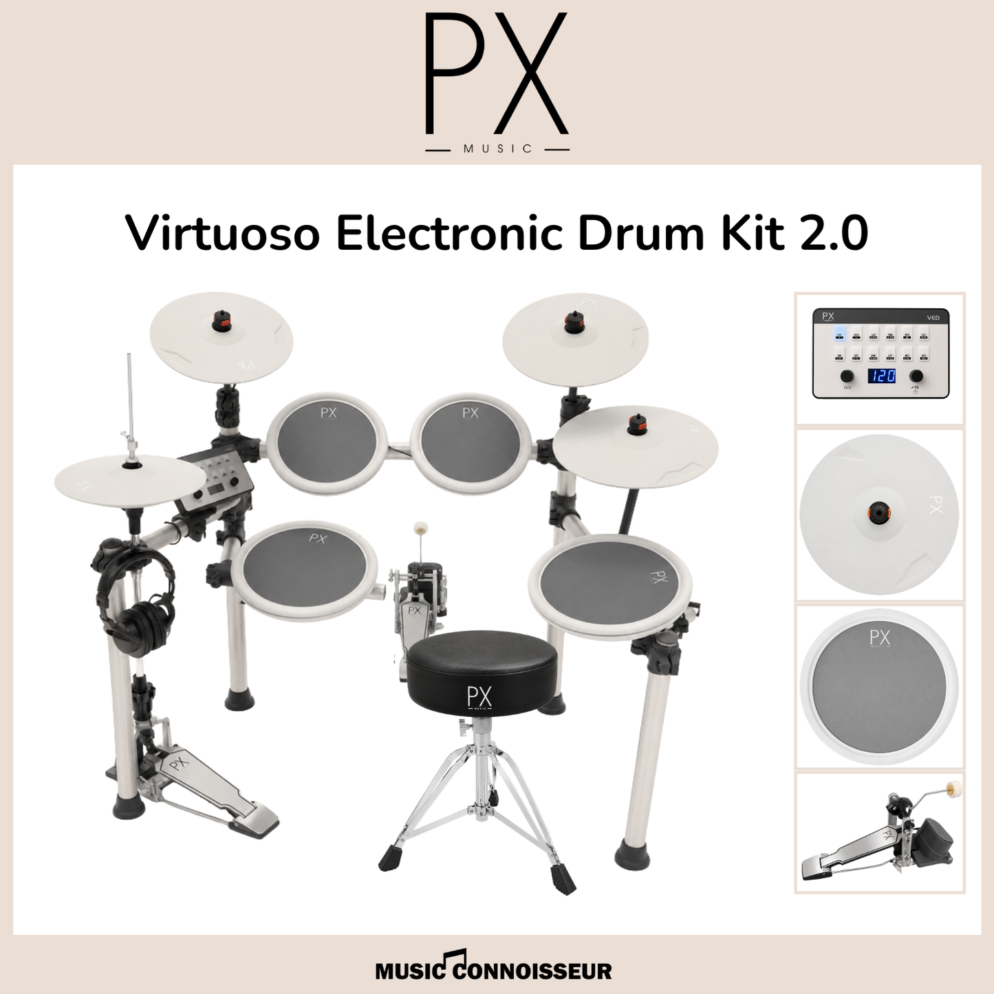 PX Virtuoso Electronic Drum Kit 2.0