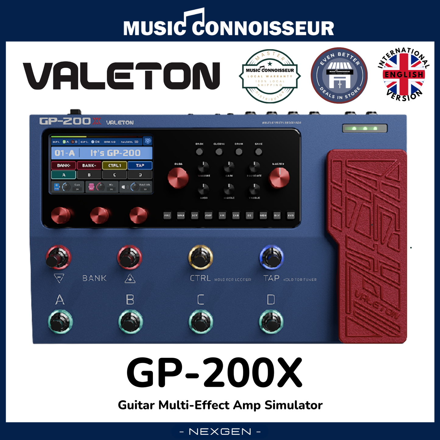 Valeton GP-200X Guitar Multi-Effect Amp Simulator – Music