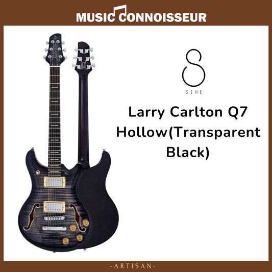 Sire Larry Carlton Q7 Hollow Electric Guitar (Transparent Black)