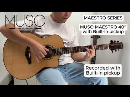 MUSO Maestro 40" Acoustic Guitar w/ Pickup (Sunburst)