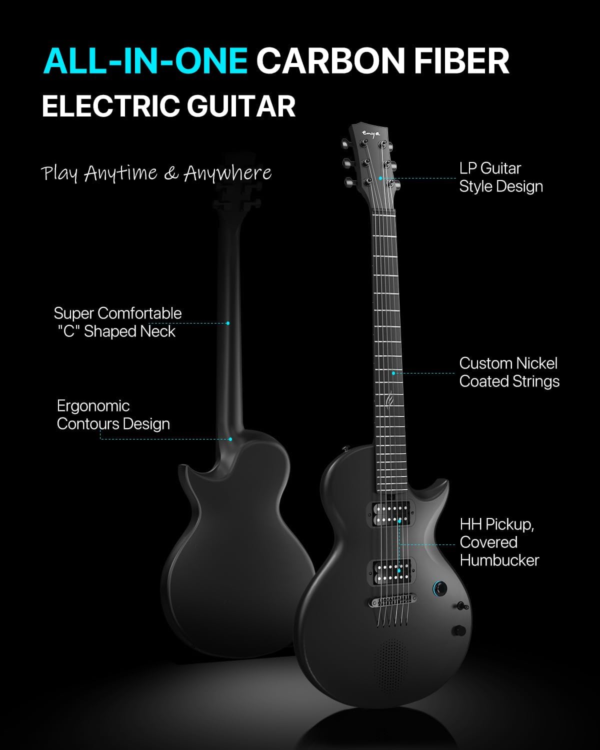 ENYA NOVA GO Sonic Electric Guitar (Black)